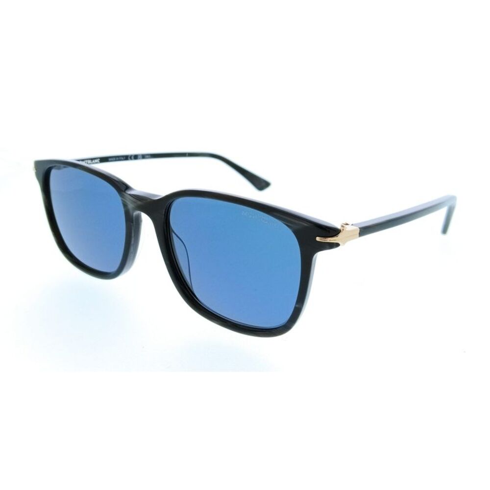 Montblanc MB0338S-006 Black Square Mens Sunglasses